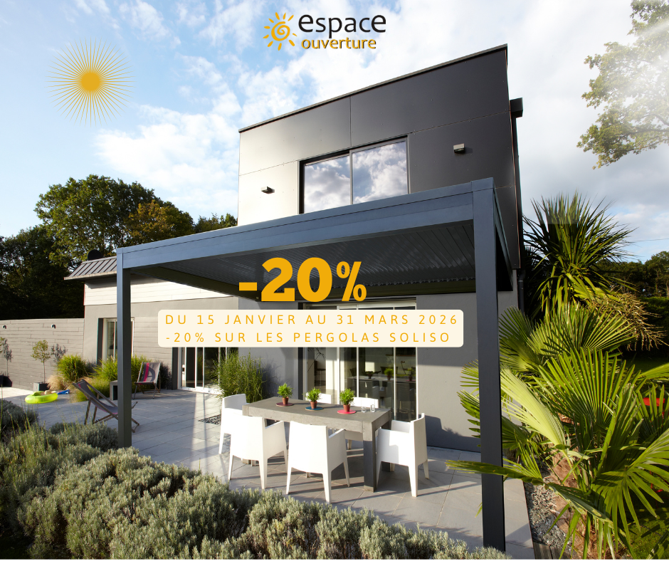 - 20% sur les pergolas SOLISO 