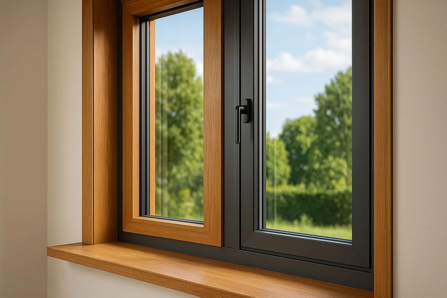 Fenêtre mixte bois/aluminium , vente et pose sur Chateaugiron, Domloup, Rennes et le departement 35